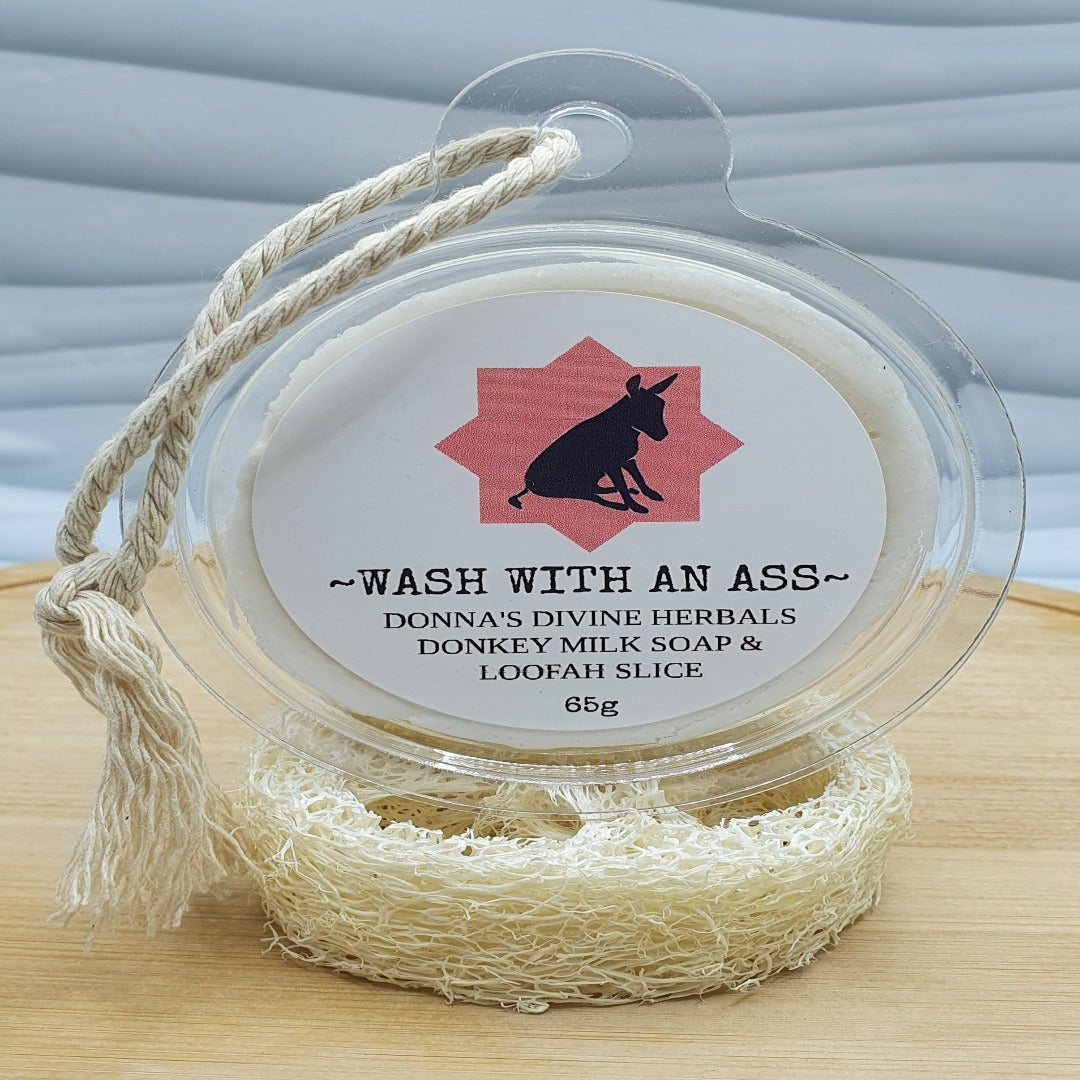 WASH WITH AN ASS SOAP