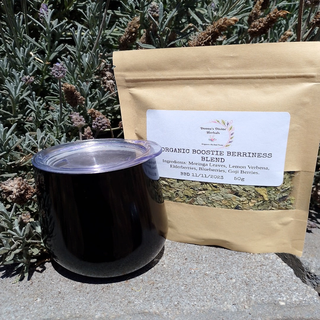 TRAVEL MUG & BIG BAG OF TEA