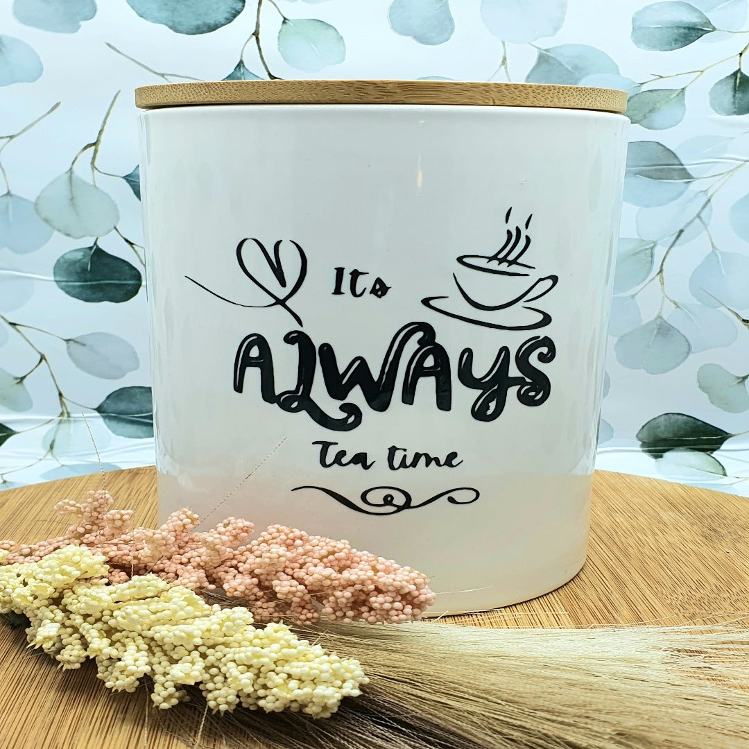 TEA QUOTE CANISTERS