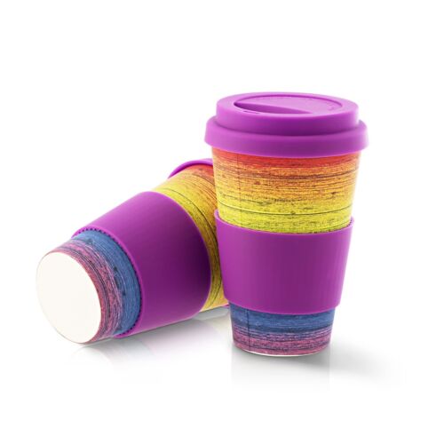 RAINBOW BAMBOO TRAVEL MUG